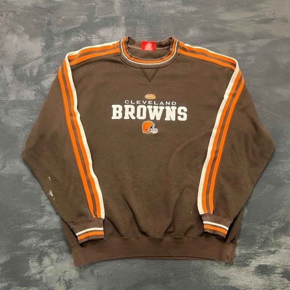 Vintage Cleveland Browns Sweatshirt Mens Large Brown 2000s Y2K NFL